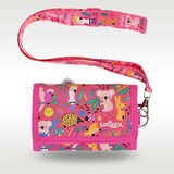 Smiggle Children's Wallet Triple Leather Folder Rose Koala Coin Purse