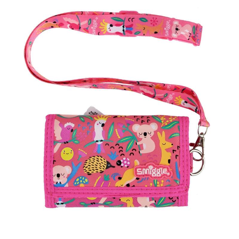 Smiggle Children's Wallet Triple Leather Folder Rose Koala Coin Purse
