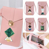 Skull Print Phone Bag Crossbody Wallet Waterproof Touch Screen