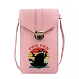 Pew Print Crossbody Phone Bag Universal Touch Screen Storage Pack