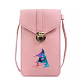 PU Leather Crossbody Bag Wallet with Paint Letter Print
