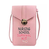 Nurse Print Crossbody Phone Wallet Bag