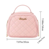 PU Handbags Diamond Grids Women's Shoulder Bag Girls Messenger Bag