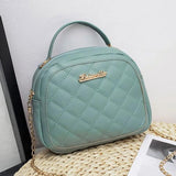 PU Handbags Diamond Grids Women's Shoulder Bag Girls Messenger Bag