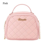 PU Handbags Diamond Grids Women's Shoulder Bag Girls Messenger Bag