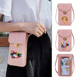 Print Mouth Mobile Phone Bag Wallet Touch Screen Handbag
