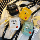 Canvas Mini Crossbody Bag for Women Phone Purse Sac A Main Femme
