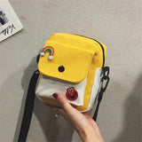 Women Canvas Mini Student Bag Cell Phone Crossbody Casual Ladies Shoulder Bag