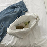 Nylon Quilted Tote Bag Large Capacity with Small Purse for Ladies Girls