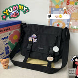 Harajuku Canvas Crossbody Bag Versatile Casual Handbag for Women