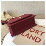Retro Leather Crossbody Shoulder Bag Solid Color Handbag