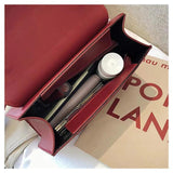 Retro Leather Crossbody Shoulder Bag Solid Color Handbag