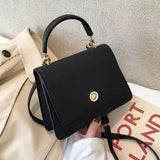 Retro Leather Crossbody Shoulder Bag Solid Color Handbag
