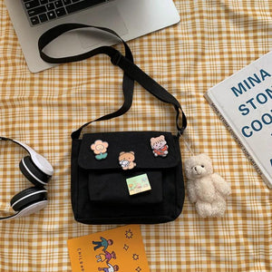 Canvas Small Bag Female Harajuku Diagonal Cross Bag Student Girls Handbags