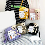 Cute Bear Messenger Bag Adjustable Strap Shoulder Bag