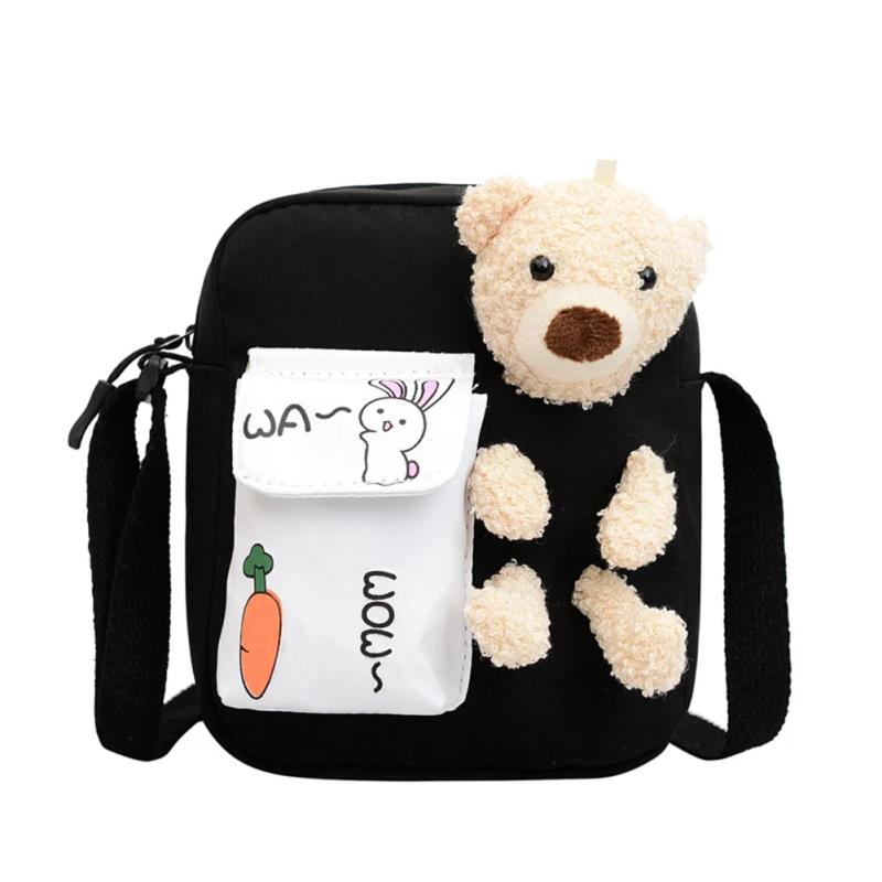 Cute Bear Messenger Bag Adjustable Strap Shoulder Bag