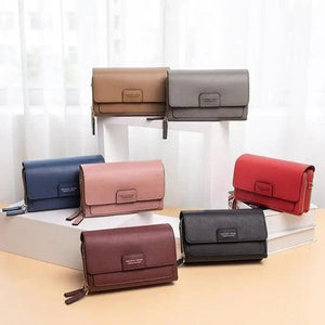 Women Handbag Large Capacity Shoulder Bag Hasp Zipper Purse Phone Long Wallet