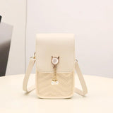 Spring Cross-body Phone Shoulder Bag Pearl Tassel Cover-style Female Bag