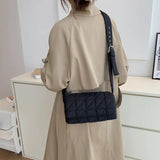 Padded Quilted Crossbody Bag Solid Women Shoulder Bags