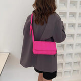 Padded Quilted Crossbody Bag Solid Women Shoulder Bags