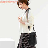 Cowhide Leather Purse Handbag Mini Women Shoulder Crossbody Bag