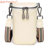 Cowhide Leather Purse Handbag Mini Women Shoulder Crossbody Bag