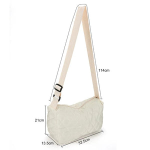 Women Winter Handbag Purse Crossbody Small Bag Rhombus Female Shoulder Bag