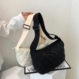 Women Winter Handbag Purse Crossbody Small Bag Rhombus Female Shoulder Bag