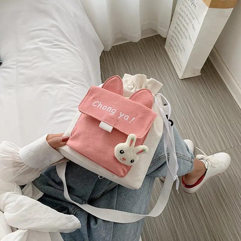 Japanese Harajuku Alphabet Print Canvas Bag