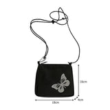 Reflective Butterfly Crossbody Bag Small Shoulder Handbag