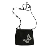 Reflective Butterfly Crossbody Bag Small Shoulder Handbag