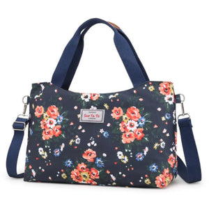 Waterproof Nylon Floral Handbag Women Messenger Bag