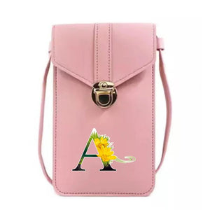 Flower Series Crossbody Pack Touch Screen Mobile Phone Storage Bag