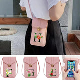 Flower Series Crossbody Pack Touch Screen Mobile Phone Storage Bag