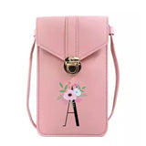 Flower Letter Series Shoulder Bag Leather Wallet Crossbody Bag