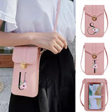 Flower Letter Series Shoulder Bag Leather Wallet Crossbody Bag