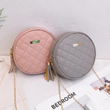 Embroidered Small Round Bag Ladies All-match Women's Handbag
