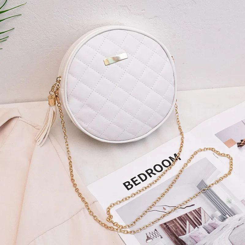 Embroidered Small Round Bag Ladies All-match Women's Handbag