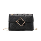 Classic Square Lock Embroidery Totes Handbag