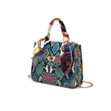 Snake Pattern Square Handbag All-match Messenger Single-shoulder Bag