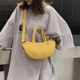Banana Canvas Shoulder Bag Casual Handbag M