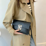 Women's Silver Messenger Square Bag Handbag and Crossbody Bag