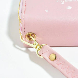 Women's Love Printed Wallet Double Zipper Handbag