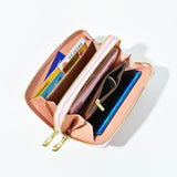 Women's Love Printed Wallet Double Zipper Handbag