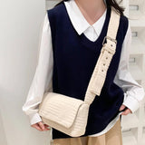 Women's Small Square Satchels Adjustable Strap Handbag