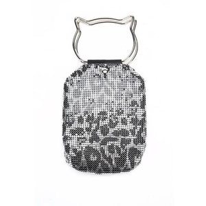 Cat Leopard Sequin Evening Bag Chain Messenger Bag