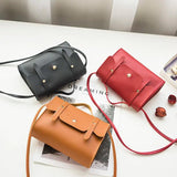 Small Soft Crossbody Bag for Women PU Leather Handbag Hasp Girl Bag