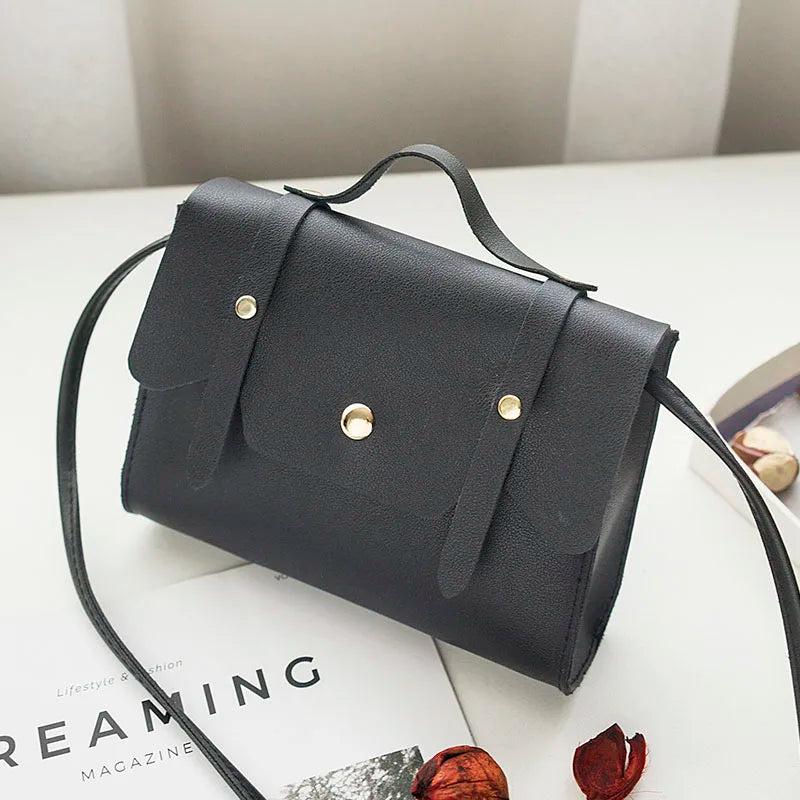 Small Soft Crossbody Bag for Women PU Leather Handbag Hasp Girl Bag