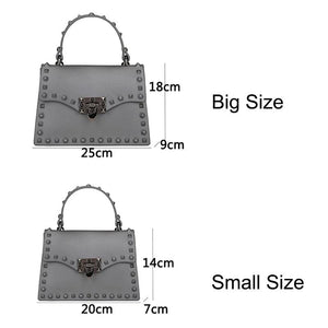 Vintage Rivet Messenger Bag Solid Shoulder Bolsos