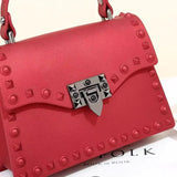 Vintage Rivet Messenger Bag Solid Shoulder Bolsos